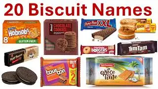 20 Popular Biscuit Names | Learn 20 Biscuit Names in English | Types of Biscuits |English Vocabulary