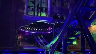 The Riddler Revolution ride at Warner Bros World in Abu Dhabi, UAE