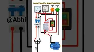 Control panel single phase motor connection #video #electrician #electrician #electrical