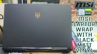 Msi gaming laptop wrap with black matte vinyl