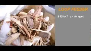 wood chips test with  loop feeder _Yoshikawa & bulk.good.solutions (BGS)