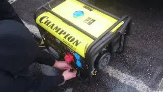 Генератор Champion GG7501E-3 первый запуск 09.10.2017