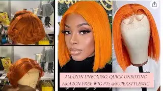 Amazon Unboxing: Quick Unboxing Amazon Free Wig PT2 | Styling a short wig @superstylewig