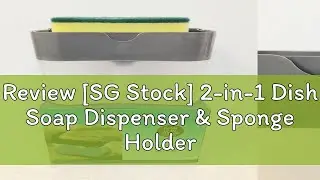 Review [SG Stock] 2-in-1 Dish Soap Dispenser & Sponge Holder Liquid Soap Pump Sponge Dish Wash Disp