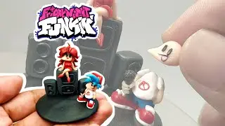 BF and GF - Friday Night Funkin[FNF] - Polymer Clay Tutorial 🎤🎤🎤
