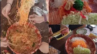YU SHENG SALAD with SALMON - PROSPERITY TOSS - CHINESE LUNAR NEW YEAR in SINGAPORE