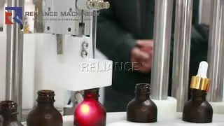 High Speed Monoblock 1Oz Amber Glass Dropper Bottle Cap Place and Torque Machine RELIANCE MACHINERY