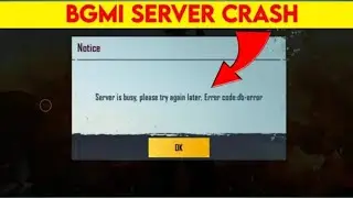 Server is busy please try again later. Error code : db - error | how to fir db error | bgmi