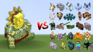 Barako, the Sun Chief vs All Minecraft Bosses in Minecraft Mob Battle