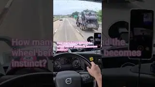 POV Truck Driving USA | Passing a Garbage Truck in the Rain #shorts