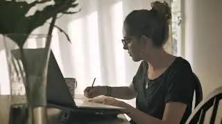 Young Woman Working Remotely | Work from Home | Free Stock Video | Royalty Free Video | No Copyright