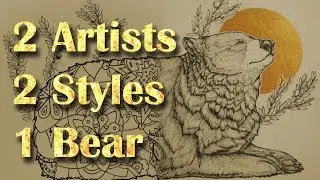 Bear Mandala Illustration Instagram Art Collaboration