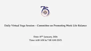 Virtual Yoga Session &ndash; Committee on Promoting Work Life Balance