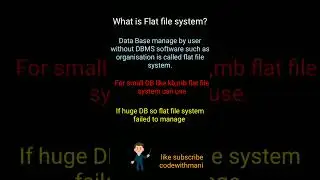 What is flat file system? 