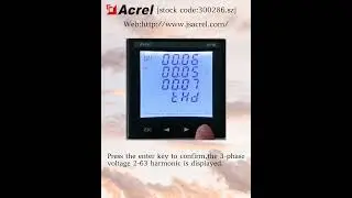 Introduces the Display Interface (Total Harmonic) of APM Series Network Power Meters