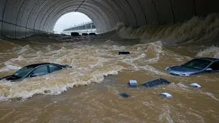 Tunnel submerged, China's Zhengzhou shocked by massive flood again! Tourists trapped in torrents