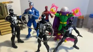 Обзор ретро-фигурки Человека-паука из серии Marvel Legends в блистерной упаковке: Веном-паук. Дов...