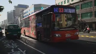 Taiwan, Kaohsiung, bus 33 ride from Liouhe 2Nd Rd Intersection to Tongmeng 1st Rd. Intersection