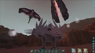ARK Extinction - Desert Titan taming. 2 ppl, 2 owl.