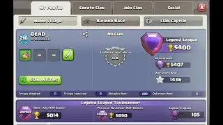 COC -LIVE LEGEND HITS / TH15 TROPHY PUSH / BASE VISIT /