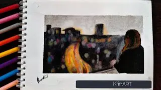 Oil pastel drawing || city view || krinart