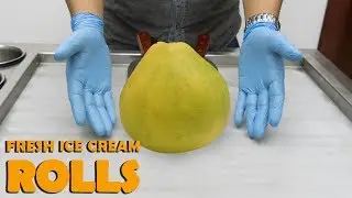 Grapefruit Ice Cream Rolls - Fresh IceCream Part 1