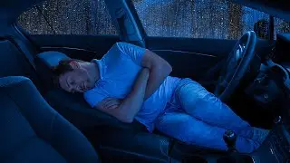 🔴 Addio insonnia con pioggia forte e tuoni | Pernottamento in piccola auto | rilassati, dormi bene.