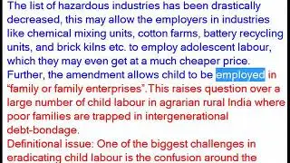 Issues with Child Labour (Prohibition and Regulation) Amendment Act, 2016: