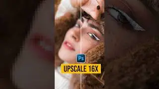 PHOTOSHOP CAN DO THIS!? 16X UPSCALE!  #photoshop