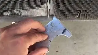 Power steering cooler fin straightening.