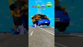 Big & Small Cars vs Giant Car - BeamNG.Drive