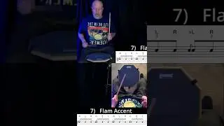 🥁 🤘 Flam Accent Drum Rudiment Tutorial #chops #drums #drumlessons #rudiments #drumtutorial