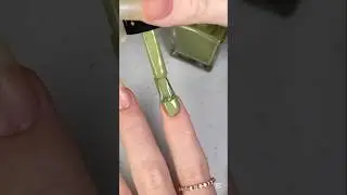 green nude nail paint nail art beautiful colour#subscribe