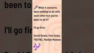 I told you that I'm eclectic😉 #music #concerts #fun #bowiewasmyfavorite