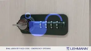 DIAL LOCK 57 Fixcode - emergency opening without code reset