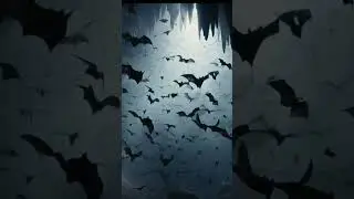 The echo of bats flying in the cave #bat #nocturnals  #wildanimals #wildlifesounds #soundeffects