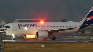 Airbus A 321-211 and A 320-271N 4K  Latam takeoff 06:30 am Scel Santiago chile