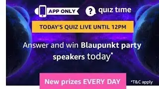 Amazon Quiz Answers Today 11 April 2019 &ndash; Win Blaupunkt Party Speaker