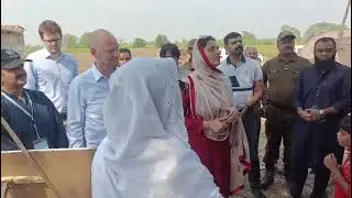 Ms. Saba Asghar Ali DC Sialkot interacting with the  community members at village &ldquo;Rakh Noshehra&rdquo;.