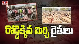 Guntur : రోడ్డెక్కిన మిర్చి రైతులు | Farmers Protest Against Chilli Prices | hmtv