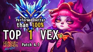 Performed Higher Than 100%!! | Challenger PRO Player POV - Top 1 Vex Wild Rift Ranked Gameplay