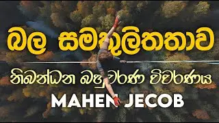 බල සමතුලිතතාව නිබන්ධන බහුවරණ විවරණය | 2026 Theory | Mahen Jecob