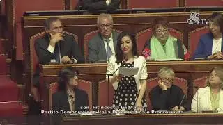 La Sen. La Marca (PD) interviene in Aula nel corso della discussione sulla riforma del 