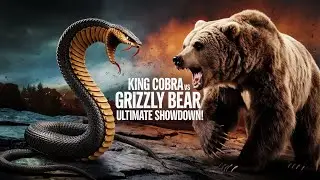 King Cobra vs Grizzly Bear:The Ultimate Showdown!#KingCobra#GrizzlyBear#wildlife #CobraVsBear#snakes