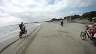 KTM 525 Wheelie on the Alimini beach