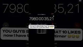 I had to reset the timer of 8000 hours😭😭😭