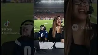 When your co-commentator take the job too serious 😂 🏈 #SportsCommentary #ComedySkits #ViralHumor