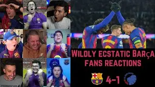 Wildly ecstatic Bar&ccedil;a fans reactions to BARCELONA 4-1 K&Oslash;BENHAVN | UCL G8
