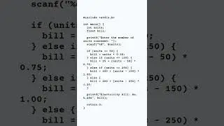Calculate Electricity Bill Based on Units