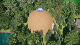 Architecture Dome Brick Landscape Animation in Enscape SketchUp